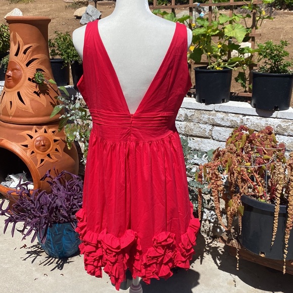 Red Ruffle Dress EUC - Picture 4 of 4